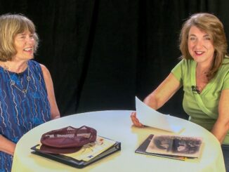 Terre Roche of The Roches sits ‘In Conversation’ with PKRG-TV’s Lori Fredrics. Photo credit PKRG-TV.