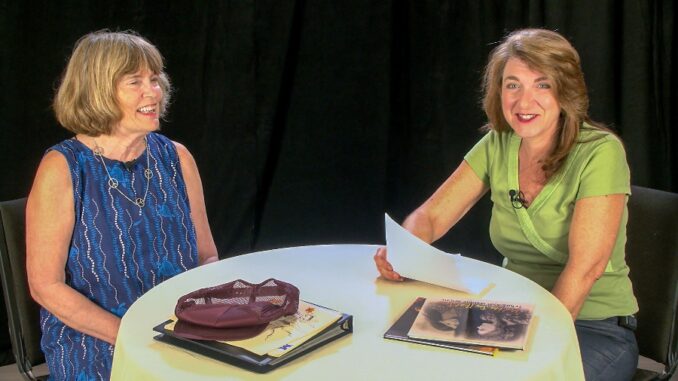 Terre Roche of The Roches sits ‘In Conversation’ with PKRG-TV’s Lori Fredrics. Photo credit PKRG-TV.