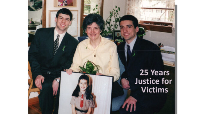 Rosemarie D'Alessandro and her sons, John and Michael, have been working tirelessly to advance the cause of child safety. Courtesy photo.
