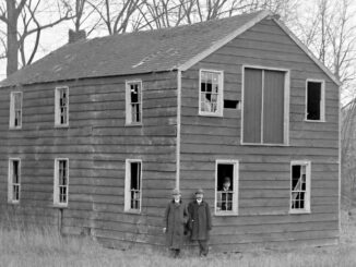 The Campbell wampum mill—by then already a relic—on Jan. 1, 1901, 125 years ago this week. The mill, now long gone, was on the Pascack Brook near the bottom of Wampum Road.