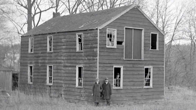 The Campbell wampum mill—by then already a relic—on Jan. 1, 1901, 125 years ago this week. The mill, now long gone, was on the Pascack Brook near the bottom of Wampum Road.