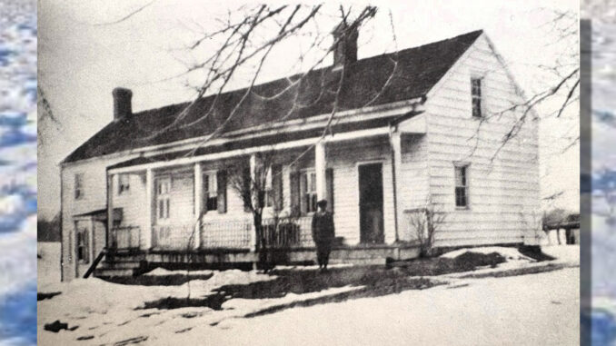When this Hillsdale farmhouse was photographed on a winter day in 1914, it was already a historical property. The Forshee-Blauvelt-Peterson House on Piermont Avenue was built in the 1740s. It was demolished approximately five years ago.