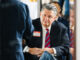 Woodcliff Lake Mayor Carlos Rendo listens to his Park Ridge counterpart, Keith Misciagna, delivers remarks at the Greater Pascack Valley Chamber of Commerce Breakfast with the Mayors, held at Tavern at the Iron Horse in Westwood on Wednesday, Jan 21, 2026. John Snyder photo.