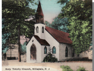 Hillsdale’s Episcopal Church, Hillsdale Avenue and Trinity Place, at the turn of the 20th century. In January 1896, it was broken into and vandalized.