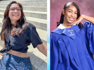 Scholarship recipients Hannah Cohen (Northern Valley Regional High School at Demarest), left, and Tia Gadson (Teaneck High School) were among the 2025 awardees recognized by the Northern New Jersey Community Foundation. Courtesy photos/Luhrs & Associates.
