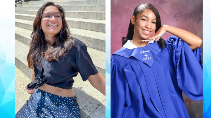 Scholarship recipients Hannah Cohen (Northern Valley Regional High School at Demarest), left, and Tia Gadson (Teaneck High School) were among the 2025 awardees recognized by the Northern New Jersey Community Foundation. Courtesy photos/Luhrs & Associates.