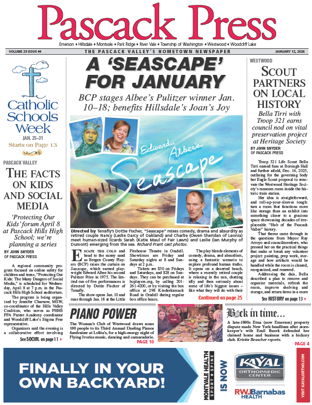 Pascack Press — Jan. 12, 2026 cover