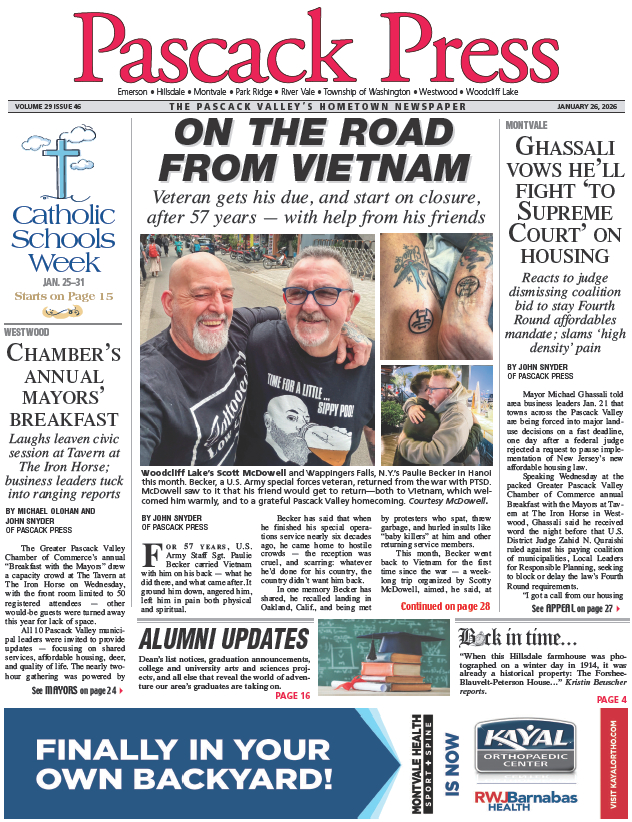 Pascack Press — Jan. 26, 2026 cover