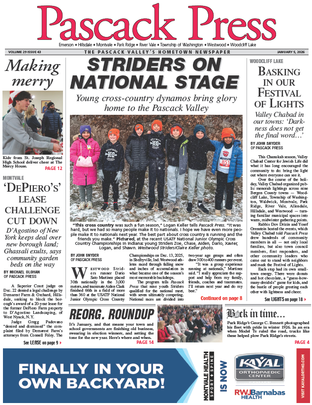 Pascack Press — Jan. 5, 2026 cover