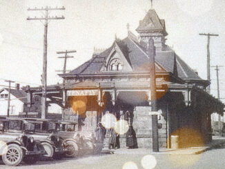 TENAFLY - winter scene at station, 1920s