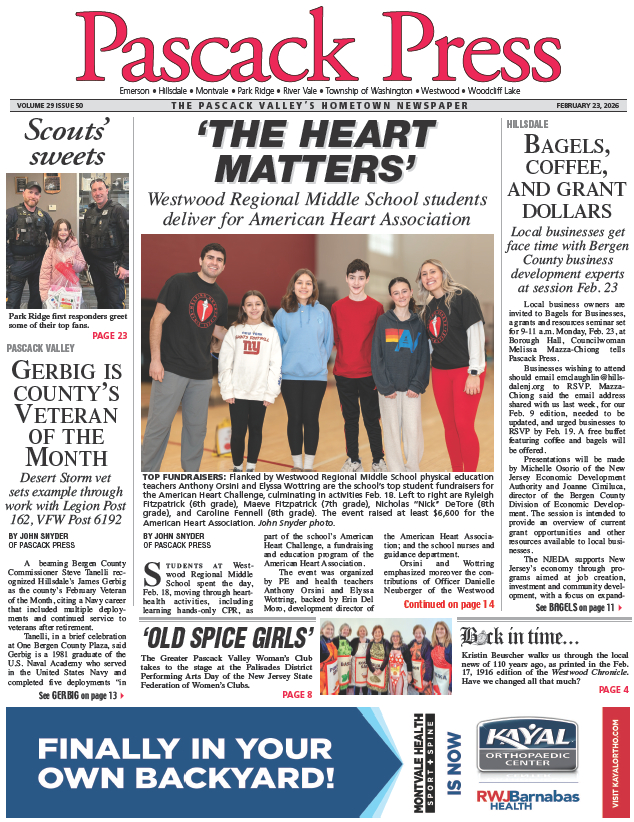 Pascack Press — Feb. 23, 2026 cover
