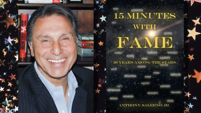 Tony Salerno hosts two programs: “My Montvale,” which regularly features local and county officials (including mayoral interviews), and “Montvale in Motion,” which spotlights community newsmakers and local personalities. "15 Minutes With Fame: 50 Years Among the Stars" is his first book.
