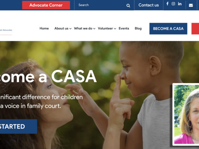 Inset: Nilene Evans of Washington Township volunteers with Bergen County CASA, where she advocates for children in foster care and serves on the organization’s board. Courtesy photo.