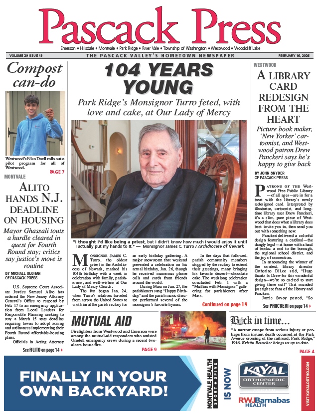 Pascack Press — Feb. 16, 2026 cover