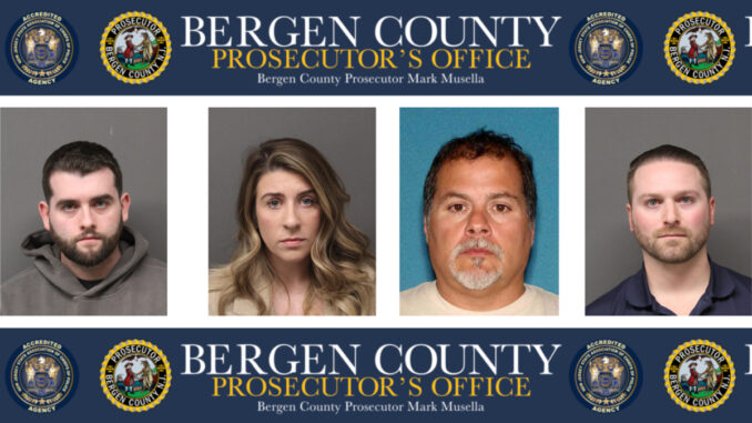 Vradenberg, McGee, Schiavone, and Dispoto. Photos: Bergen County Prosecutor's office.