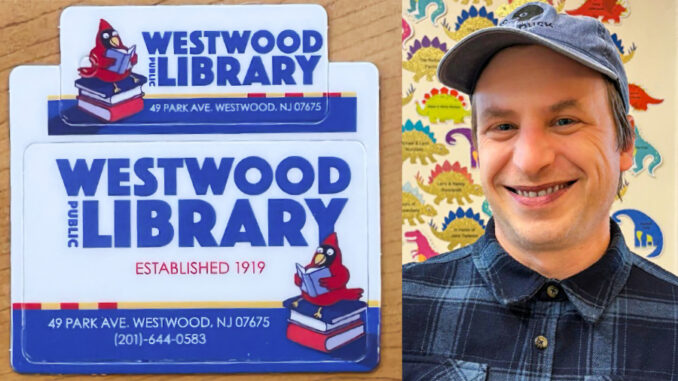 Westwood illustrator, children’s book maker, and author Drew Panckeri’s (inset) winning submission for the library card redesign contest.