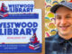 Westwood illustrator, children’s book maker, and author Drew Panckeri’s (inset) winning submission for the library card redesign contest.