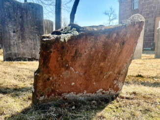 This grave is among the oldest in the cemetery that lies just north of the Pascack Reformed Church in Park Ridge. It belongs to Peter G. Haring, who, along with his wife Elizabeth, was a founding member of this church in 1813. He was also a veteran of the American Revolution.