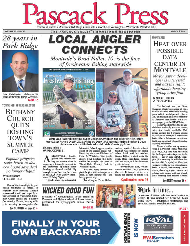 Pascack Press — March 9, 2026 cover