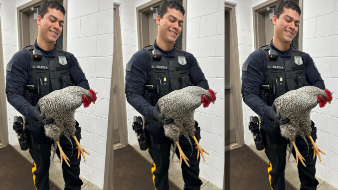 Park Ridge (N.J.) Police Officer Carlos Alicea and friend. PRPD photo.