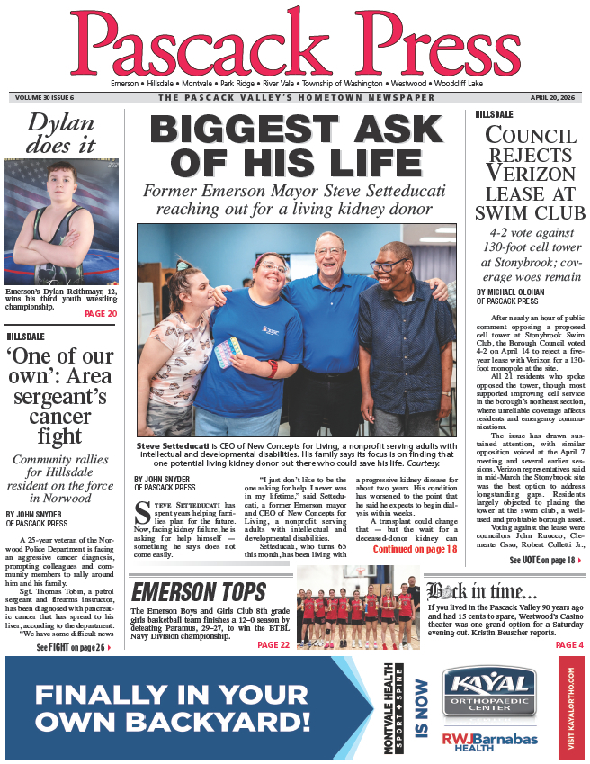 Pascack Press — April 20, 2026 cover