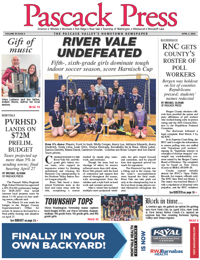 Pascack Press — April 6, 2026 cover