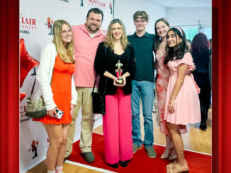 Foxy Award winners and theatre leaders celebrate Pascack Theatre’s success at the 2026 MSU Foxy Awards. Pictured, from left, are Kayla Klas of Hillsdale, a Pascack Valley senior; Tom Lupfer of Hillsdale, PV Theatre co-director; Merielle Lupfer of Hillsdale, PV Theatre co-director; Erik Martin of Hillsdale, a Pascack Valley senior; Kelsey McGrail of Fanwood, PV Theatre choreographer; and Maya Teckwani of Hillsdale, a Pascack Valley senior.