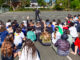 Hillsdale Police Patrol Officer Brianna DeGennaro speaks to students about e-bike and bicycle safety at a May 1 assembly at George G. White Middle School. Photo by Michael Olohan.