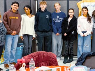 Pascack Hills students gather in support of Westwood UNICO’s annual pasta dinner for autism awareness. Photo by Roseann Heytink.