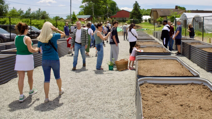 Montvale’s new community garden officially opened May 31 at the former DePiero Farm property on Summit Avenue. The inaugural season features 40 raised garden beds available to residents. Environmental Commission Chair Robert Hanrahan says plans are underway to more than double the garden’s size. Colin Hanrahan photo.