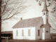 The First Methodist Episcopal Church of Montvale, on Summit Avenue east of Spring Valley Road, as it appeared around 1900. A stable behind the church allowed congregants to leave their horses during services. Montvale was then a farming community of about 400 residents. Today, the roughly 140-year-old structure serves as a private residence.