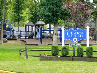 Clark Field, tucked into a residential neighborhood at the intersection of Monroe Avenue and Cross Street in Washington Township, features a Little League baseball field, basketball court, calisthenics area, playground and restrooms, with on-street parking available.