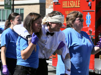 Project Crash brought together student actors, first responders, and medical personnel for realistic impaired-driving crash simulations at Pascack Valley High School on June 7–8, and Westwood Regional High School on June 10. Anthony DeRosa photo.
