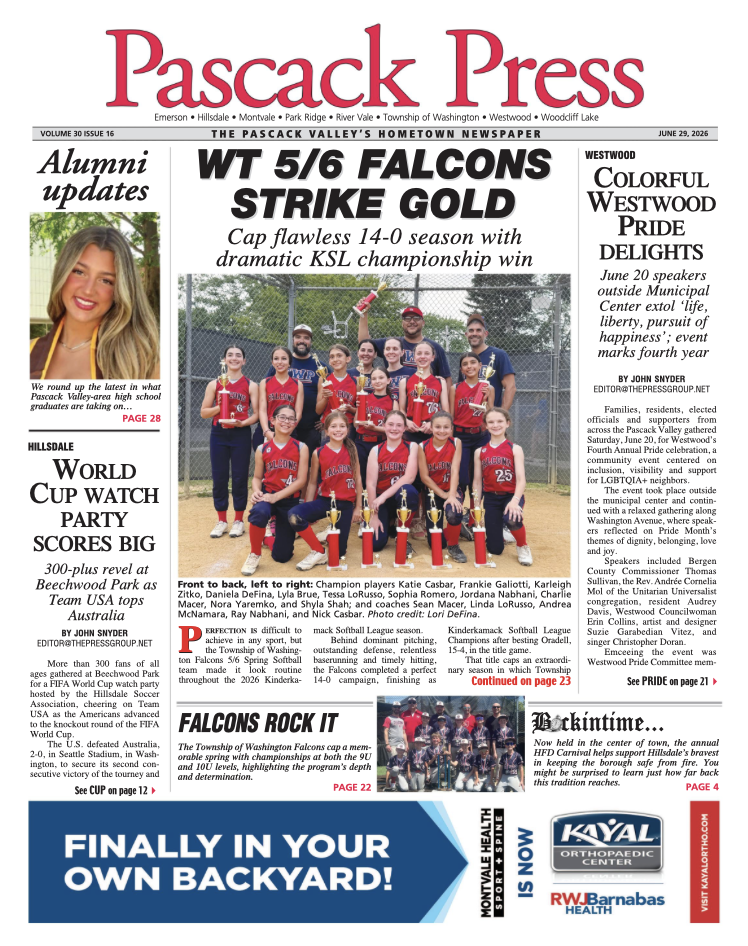Pascack Press — June 29, 2026 cover