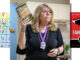 League of Women Voters of Northern Valley president Tomasina Schwarz displays books that have faced challenges or bans elsewhere during a discussion on school board elections and public education issues June 18 at the Westwood Community Center. John Snyder photo.