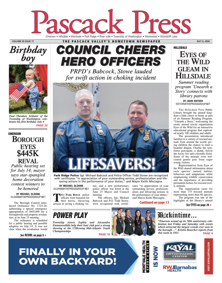 Pascack Press — July 6, 2026 cover