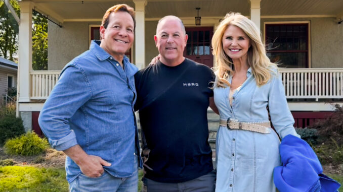 Michael Gray, Steve Guttenberg, and Christie Brinkley in Westwood. Courtesy photo.