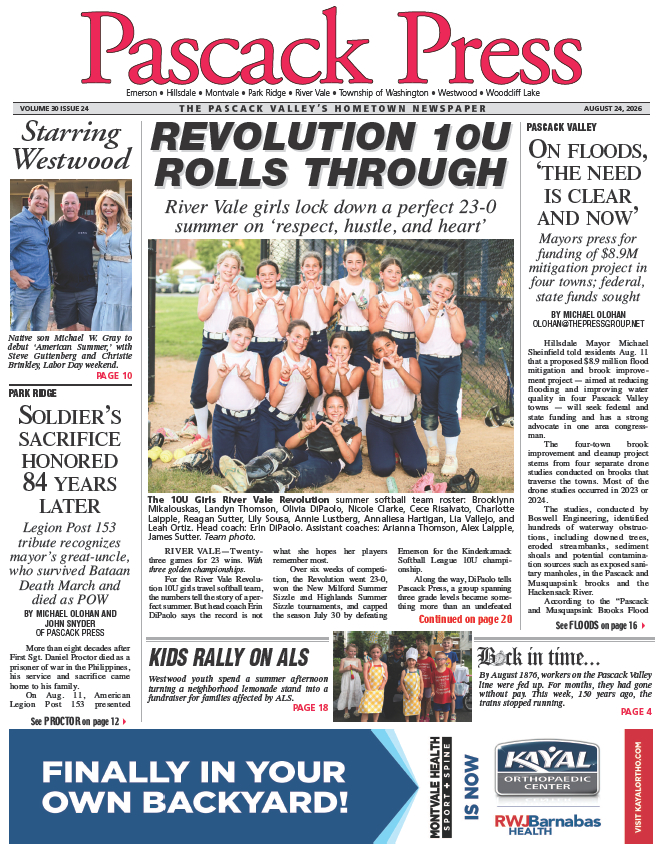 Pascack Press — Aug. 24, 2026 cover