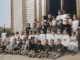 The students of Park Ridge posed for this photograph outside their schoolhouse in the late 1880s. The first Monday of September meant back-to-school time. (Colorized photo)