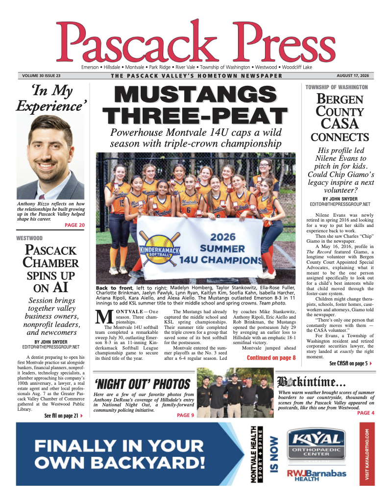 Pascack Press — Aug. 17, 2026 cover