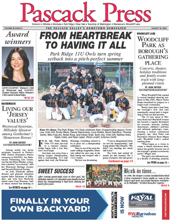 Pascack Press — Aug. 10, 2026 cover