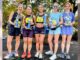 Women’s winners show off their trophies at a previous Haworth 5K. This year’s race will bring runners back to the borough.
