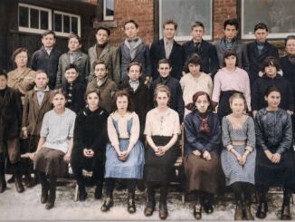 These were older students at Northvale’s Nathan Hale School in 1916. The borough broke off from Harrington Township the same year. (Colorized)