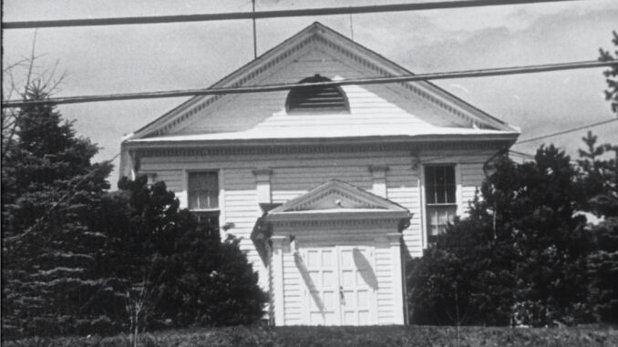 The Township of Washington’s original one-room schoolhouse, built in 1902, still stands, overlooking Pascack Road as part of the modern municipal complex.