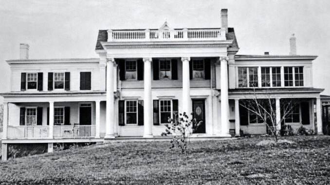 The old Haring house on Kinderkamack Road in Westwood took inspiration from the mansions of the American South. Its expansive grounds later became the Westwood Hills garden apartments.