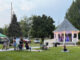 The Possums perform at the Nancy Woods Memorial Gazebo in Demarest during Feeding Neighbors Night on Aug. 12. At the event, student reporter Karin Lee polled residents about climate change concerns and their awareness of local resilience efforts. Photo by Karin Lee.