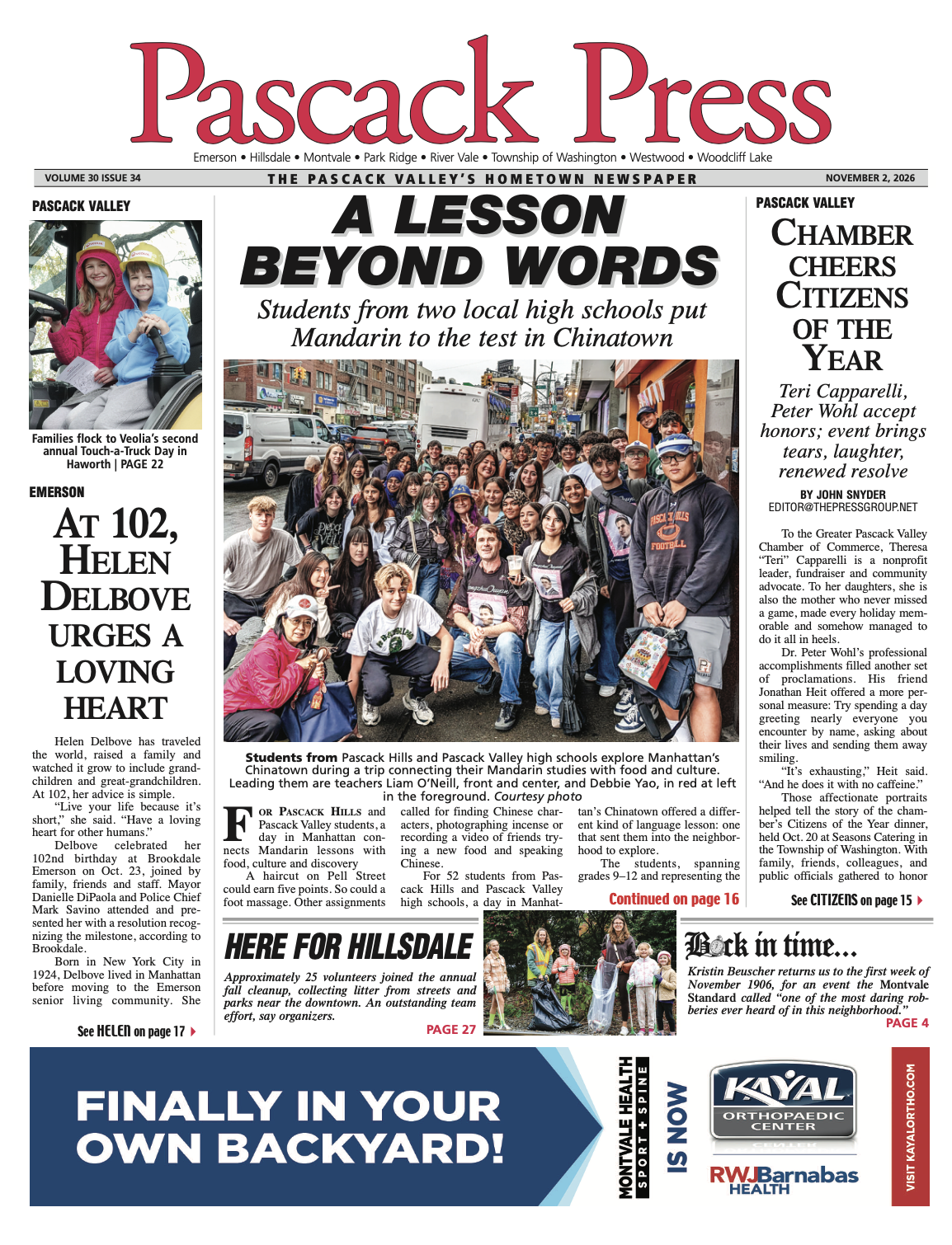 Pascack Press — Nov. 2, 2026